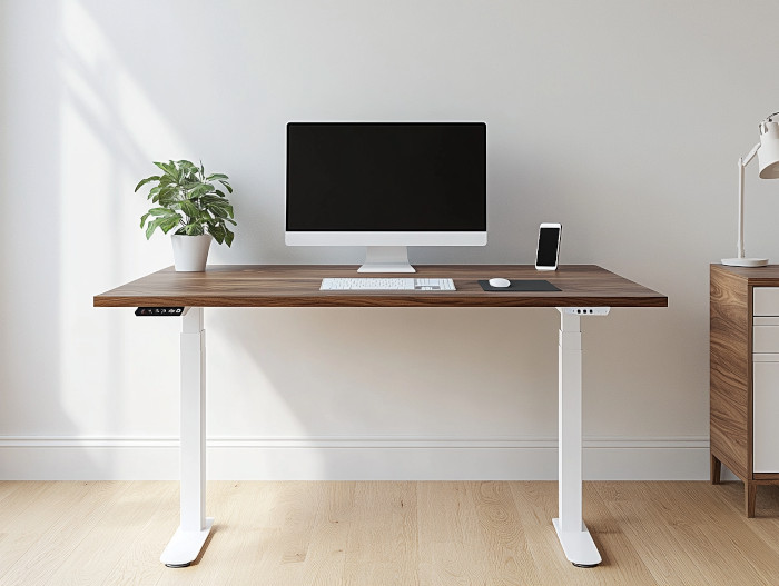 white wall with desk